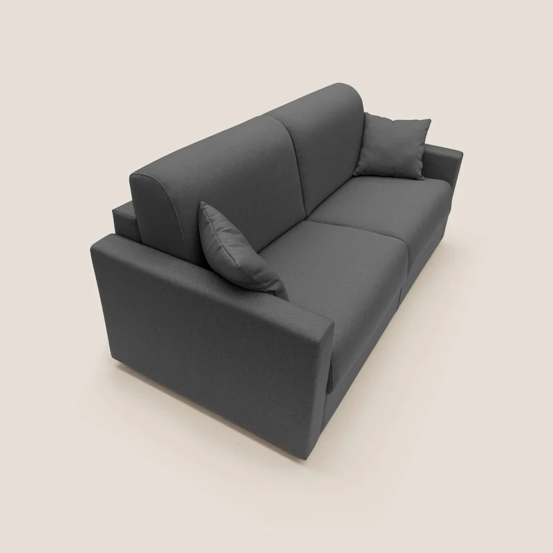 Chris Canapé convertible en tissu imperméable T13 anthracite