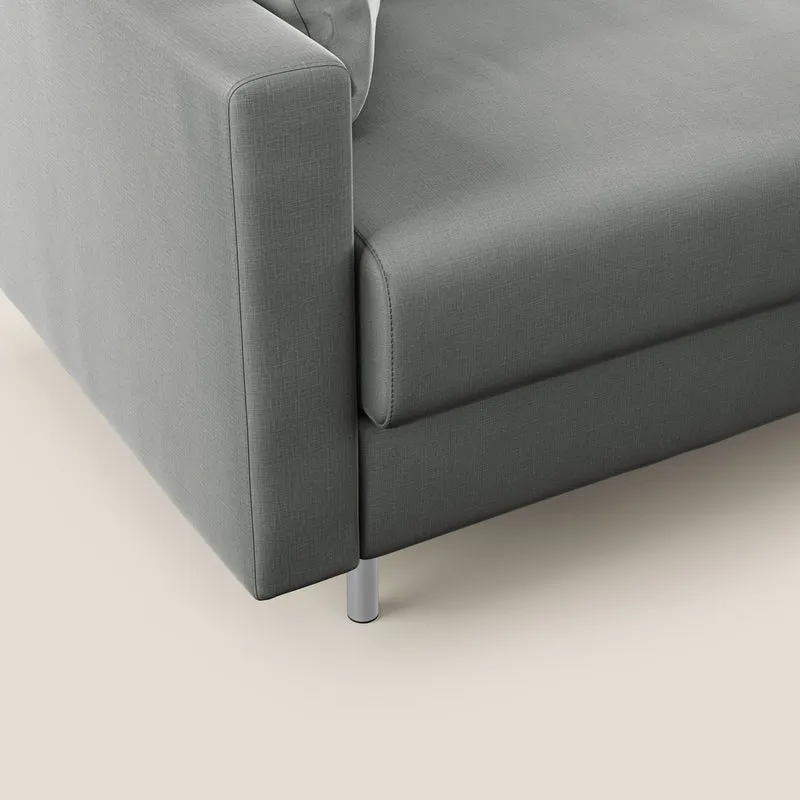 Andromeda canapé-lit d’angle en velours doux imperméable T01 gris clair