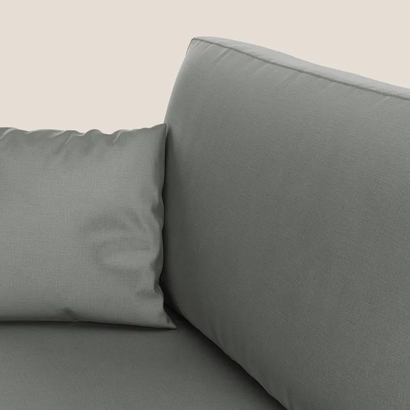 Andromeda canapé-lit d’angle en velours doux imperméable T01 gris clair