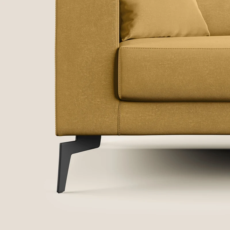 Prestige canapé d'angle moderne réversible en microfibre détachable T11 jaune