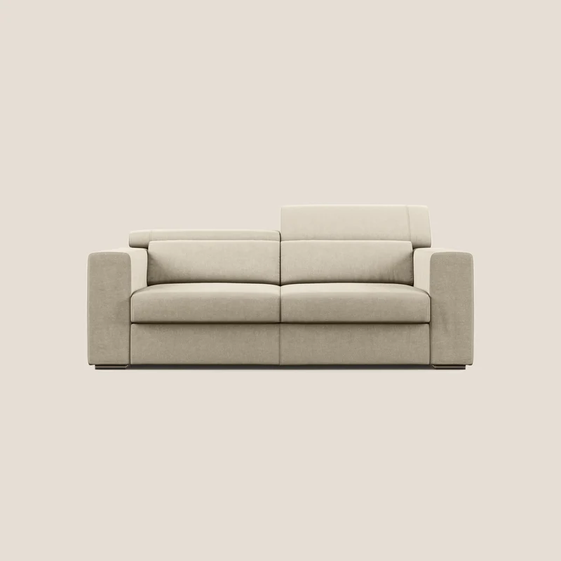 Vegas canapé avec têtières inclinables en microfibre imperméable T11 Taupe tortora