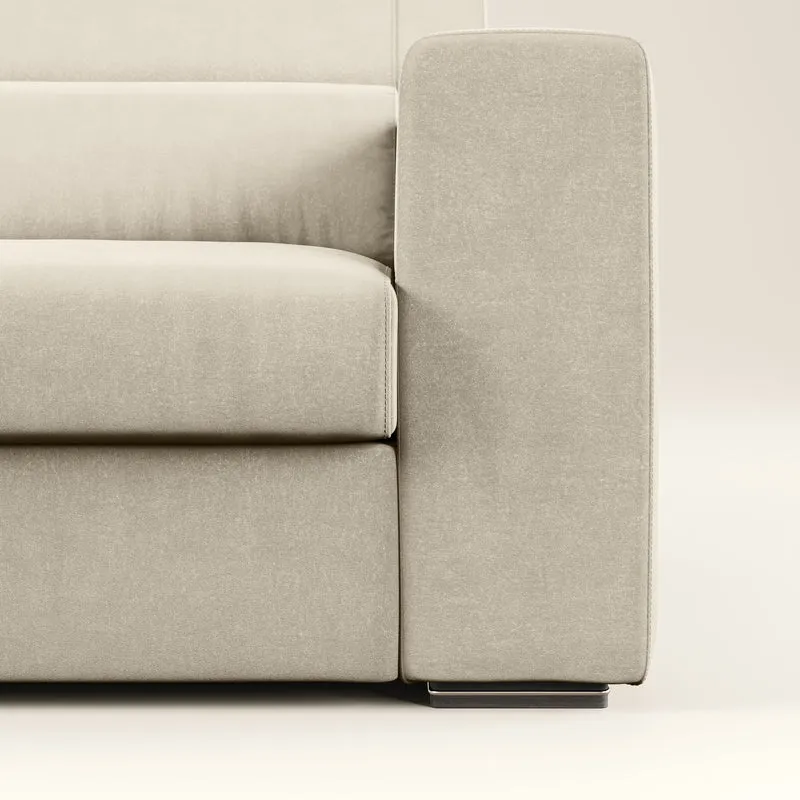 Vegas canapé avec têtières inclinables en microfibre imperméable T11 Taupe tortora