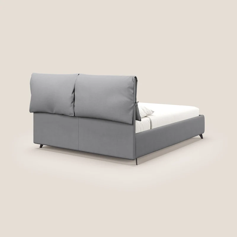 Susan lit rembourré avec coffre complètement déhoussable en microfibre détachable T11 gris