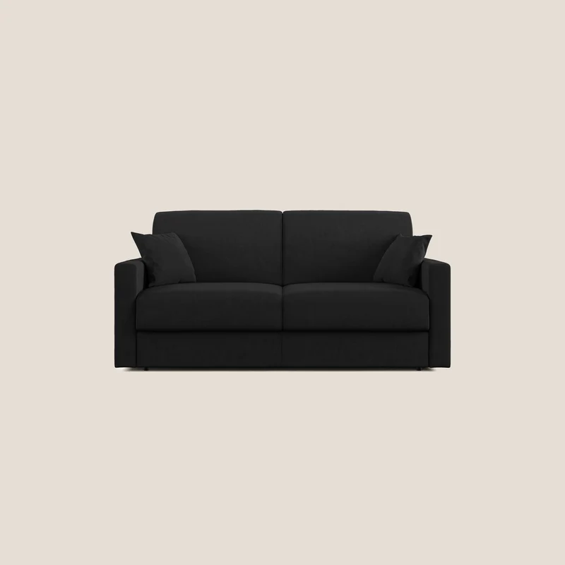 Chris canapé convertible en microfibre détachable T11 noir
