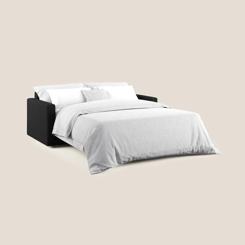 Chris canapé convertible en microfibre détachable T11 noir