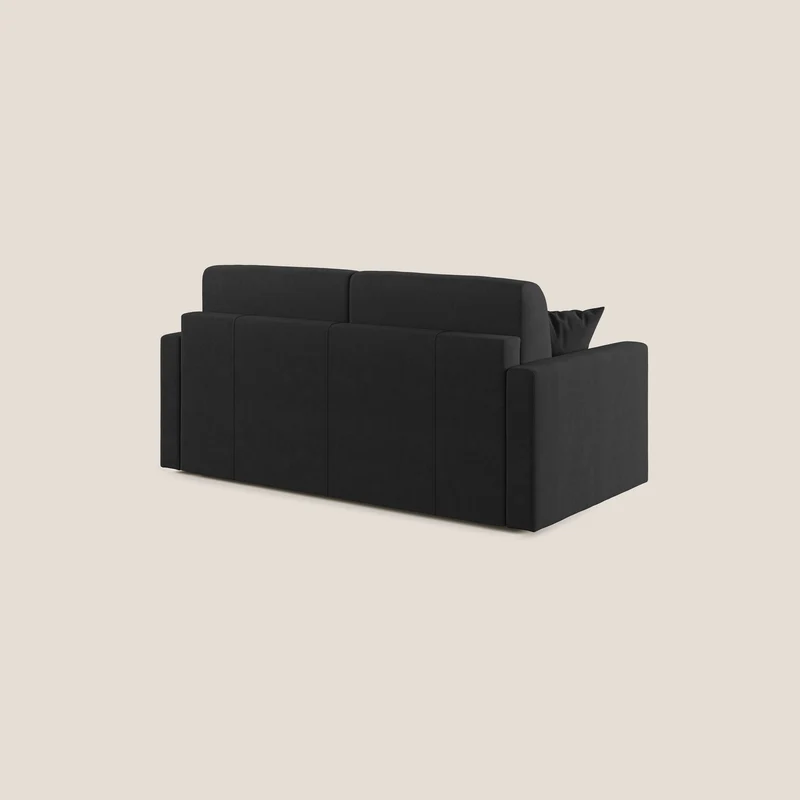 Chris canapé convertible en microfibre détachable T11 noir
