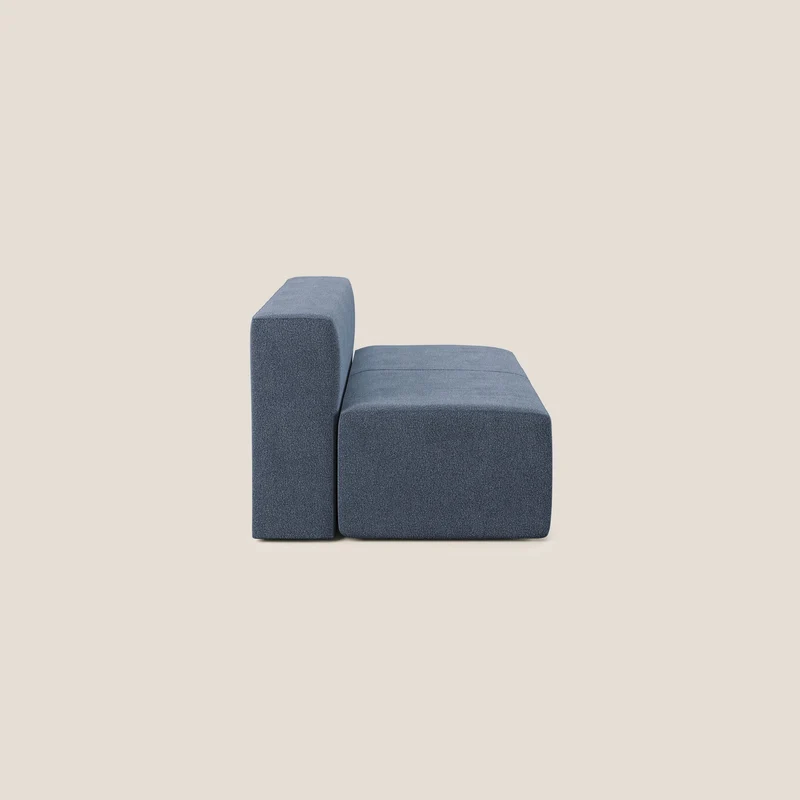 Nettuno module central maxi en bouclette douce T07 bleu