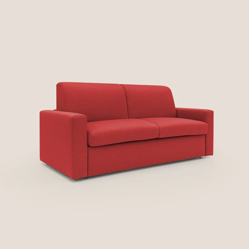 Kansas Canapé lit convertible h20 cm en tissu imperméable T13 rouge