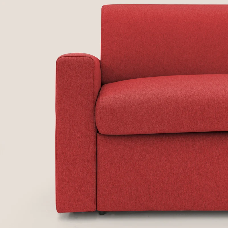 Kansas Canapé lit convertible h20 cm en tissu imperméable T13 rouge