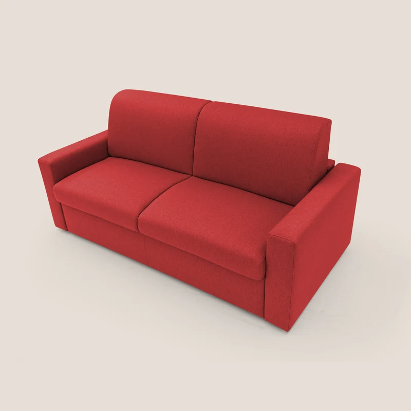 Kansas Canapé lit convertible h20 cm en tissu imperméable T13 rouge