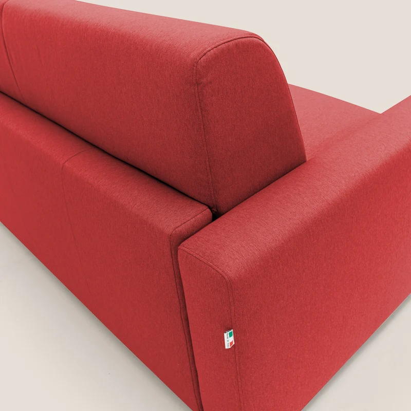 Kansas Canapé lit convertible h20 cm en tissu imperméable T13 rouge