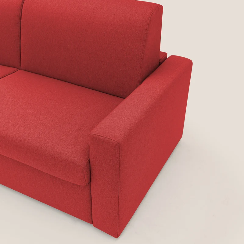 Kansas Canapé lit convertible h20 cm en tissu imperméable T13 rouge