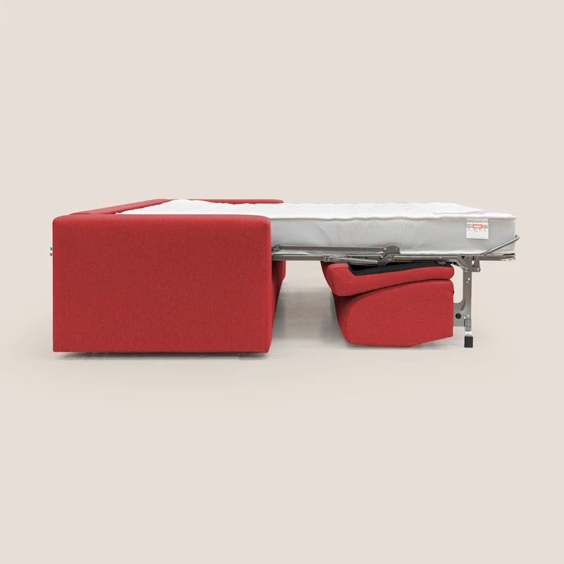 Kansas Canapé lit convertible h20 cm en tissu imperméable T13 rouge