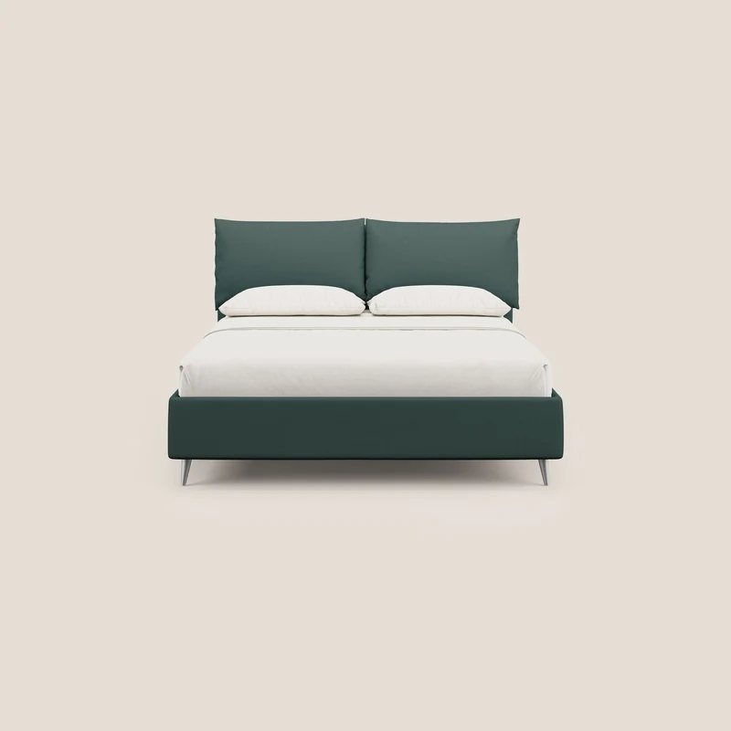 Elsa lit rembourré avec coffre de rangement en tissu détachable T05 vert
