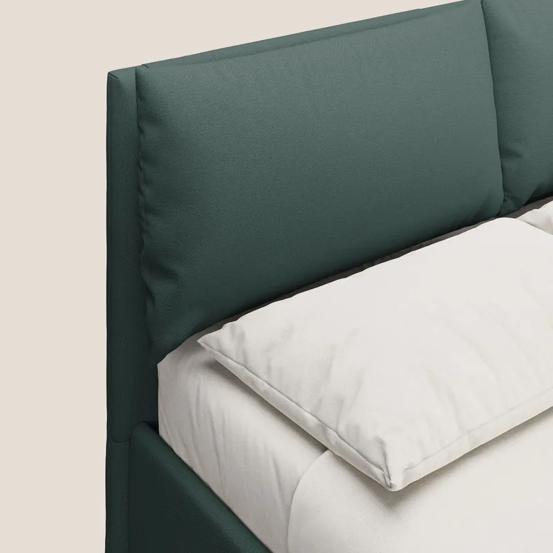 Elsa lit rembourré avec coffre de rangement en tissu détachable T05 vert