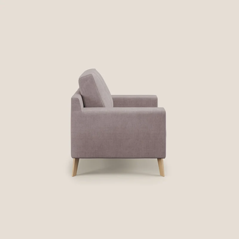 Danish Fauteuil en tissu doux imperméable T02 rose