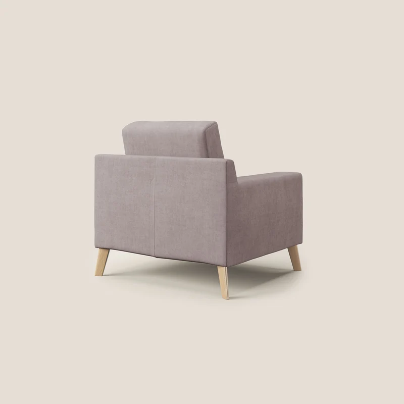 Danish Fauteuil en tissu doux imperméable T02 rose