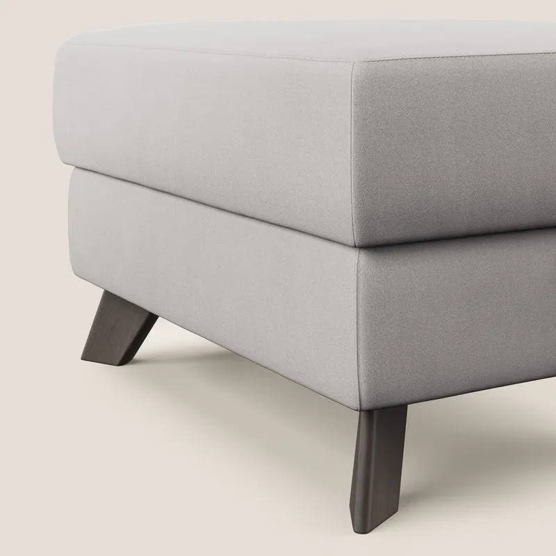 Moon Pouf coffre aux pieds hauts en microfibre imperméable T11 gris clair