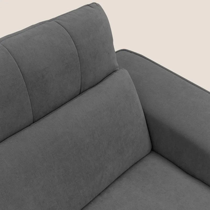 Clark Canapé modulable avec 3 assises et avec option relax électrique en tissu imperméable et détachable T17 anthracite