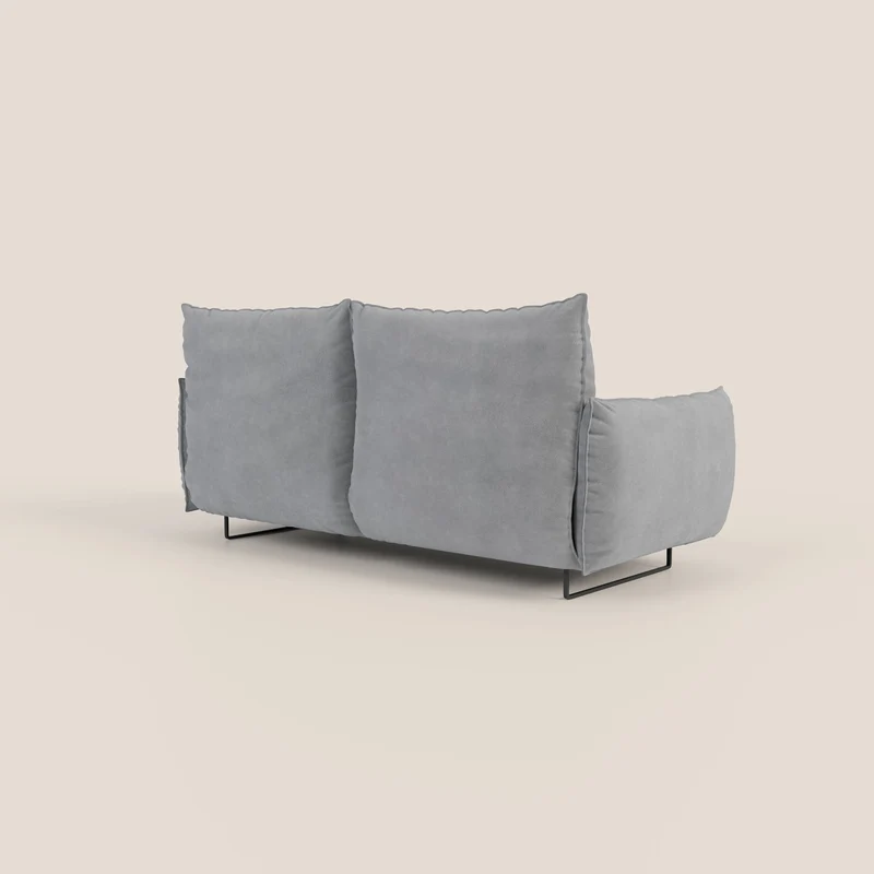 Monamour canapé au design moderne avec option relax électrique en microfibre détachable imperméable T11 gris
