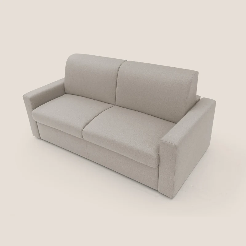 Kansas Canapé lit convertible h20 cm en tissu imperméable T13 crème