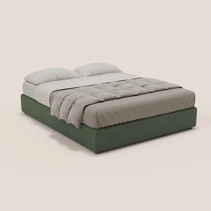 Ina sommier avec ample coffre en microfibre détachable et imperméable T11 vert