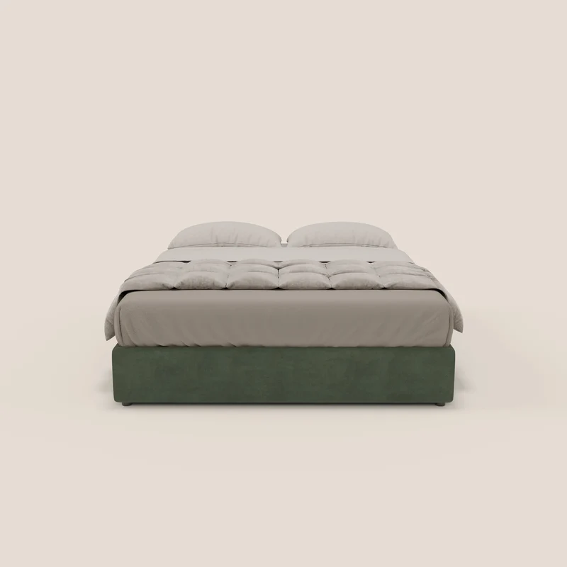 Ina sommier avec ample coffre en microfibre détachable et imperméable T11 vert