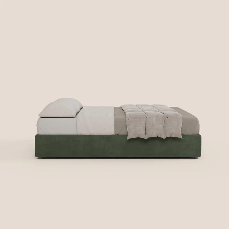 Ina sommier avec ample coffre en microfibre détachable et imperméable T11 vert