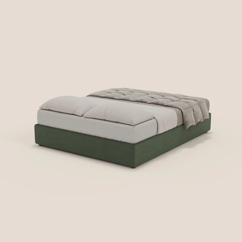 Ina sommier avec ample coffre en microfibre détachable et imperméable T11 vert