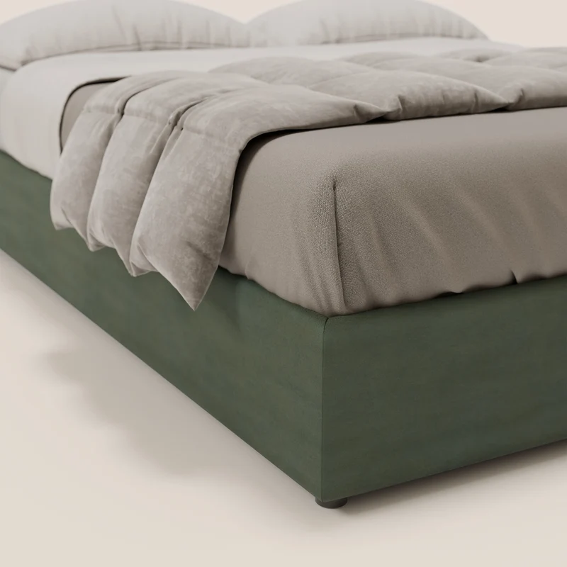 Ina sommier avec ample coffre en microfibre détachable et imperméable T11 vert