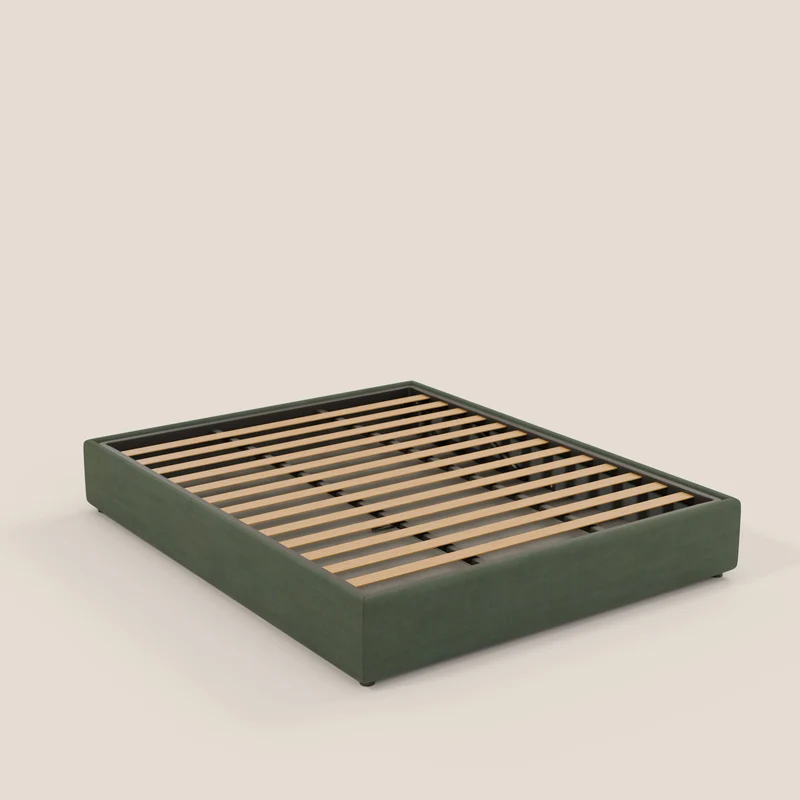 Ina sommier avec ample coffre en microfibre détachable et imperméable T11 vert
