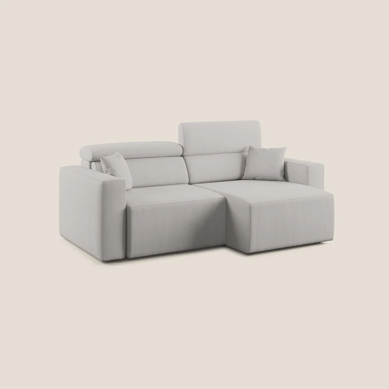Orwell canapé avec assise extractible en microfibre détachable T11 gris clair