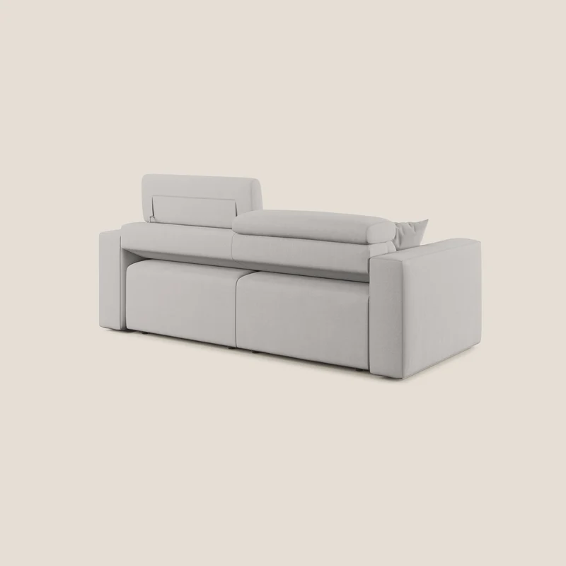 Orwell canapé avec assise extractible en microfibre détachable T11 gris clair