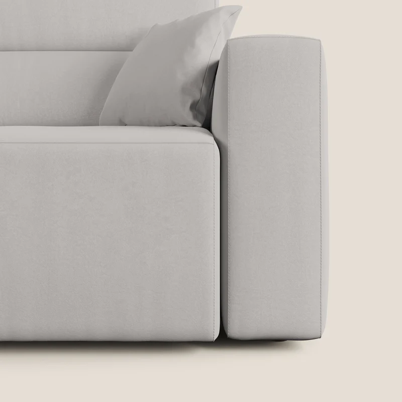 Orwell canapé avec assise extractible en microfibre détachable T11 gris clair