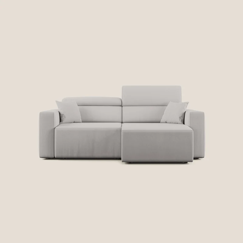 Orwell canapé avec assise extractible en microfibre détachable T11 gris clair