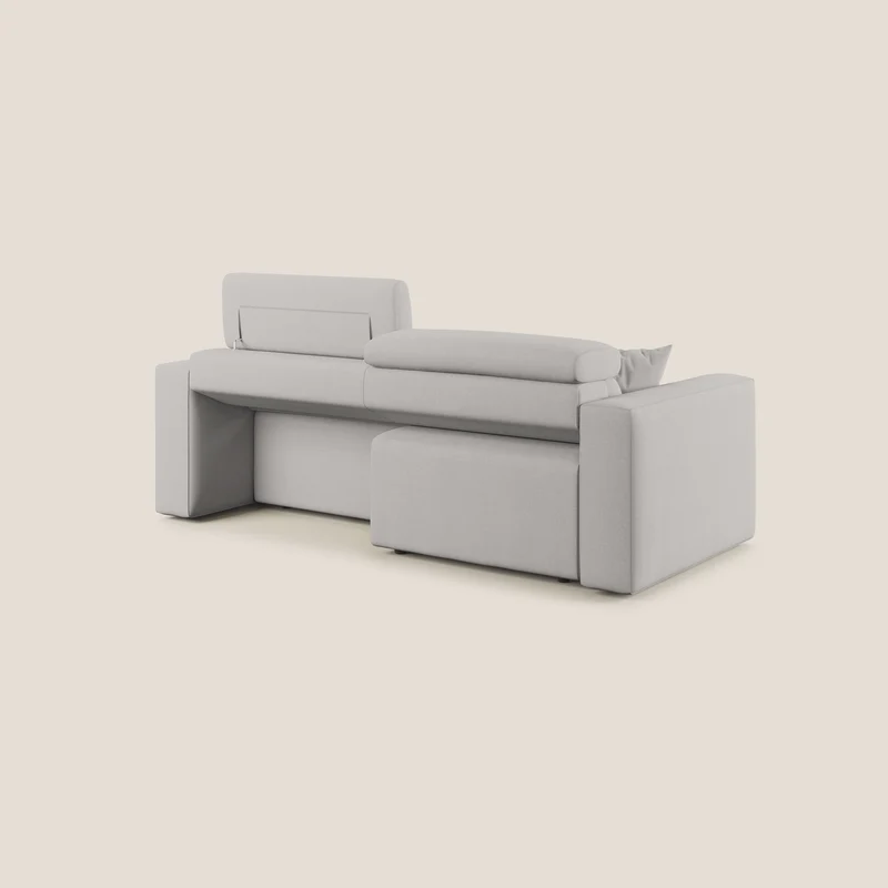 Orwell canapé avec assise extractible en microfibre détachable T11 gris clair