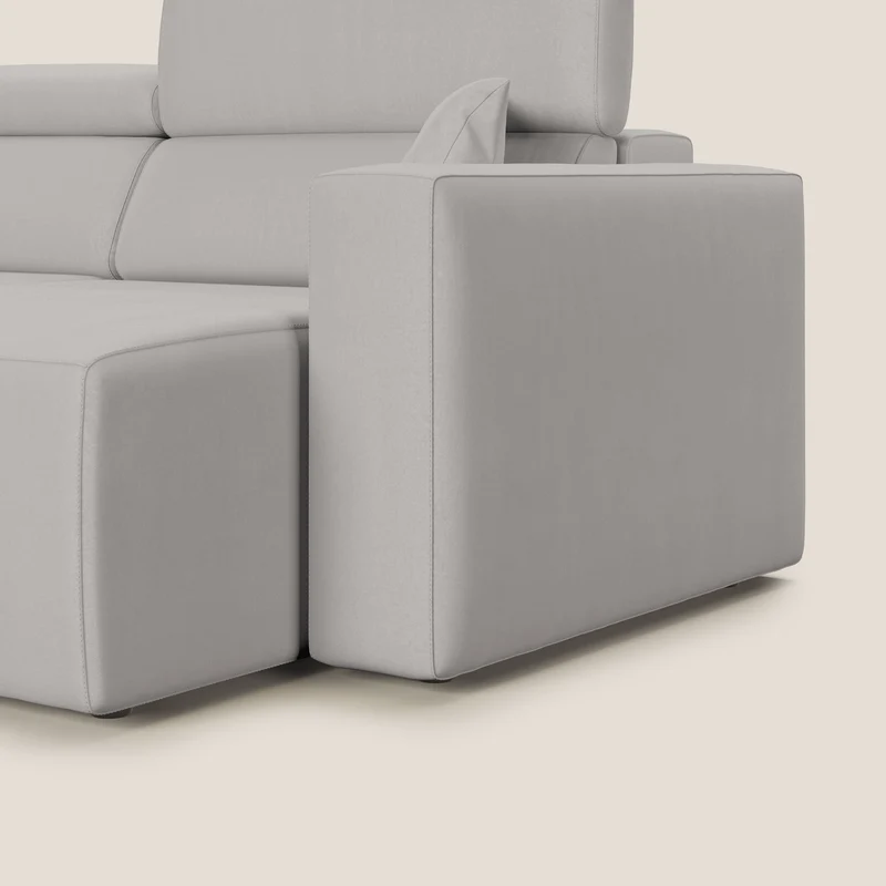 Orwell canapé avec assise extractible en microfibre détachable T11 gris clair