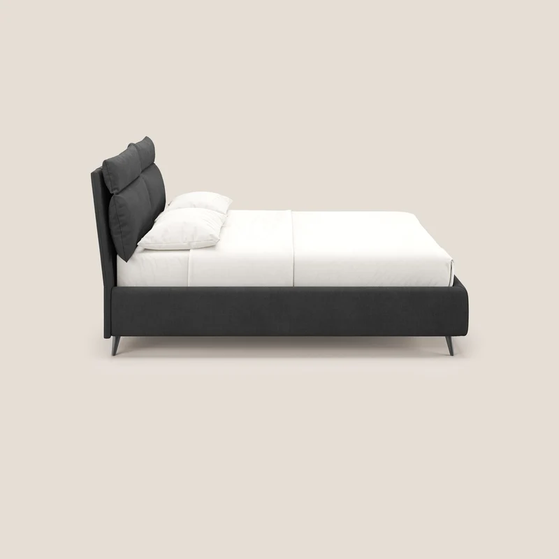 Jerry lit coffre et coussins réglables en tissu détachable T17 anthracite