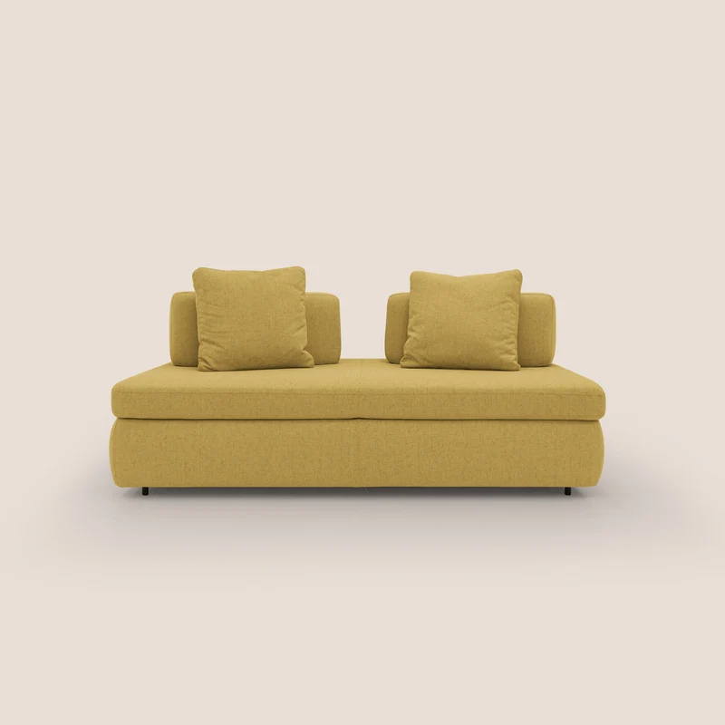 GRANSASSO Canapé convertible au design innovant en tissu imperméable T03 jaune