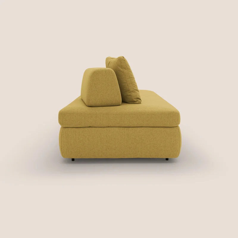 GRANSASSO Canapé convertible au design innovant en tissu imperméable T03 jaune