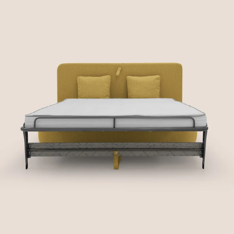 GRANSASSO Canapé convertible au design innovant en tissu imperméable T03 jaune