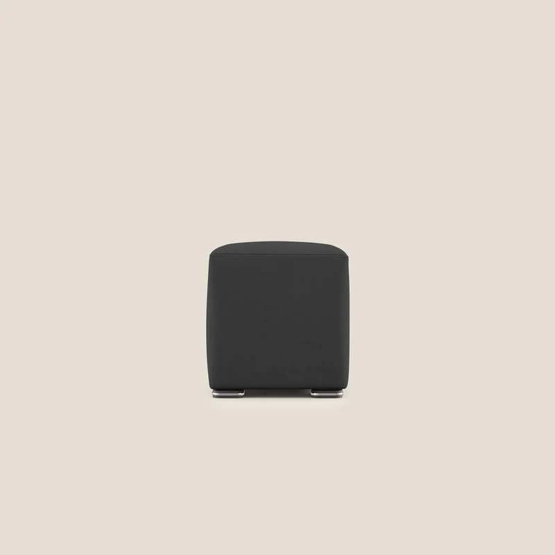 Cube pouf en tissu doux imperméable T02 noir