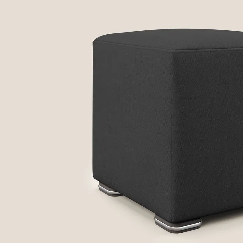 Cube pouf en tissu doux imperméable T02 noir