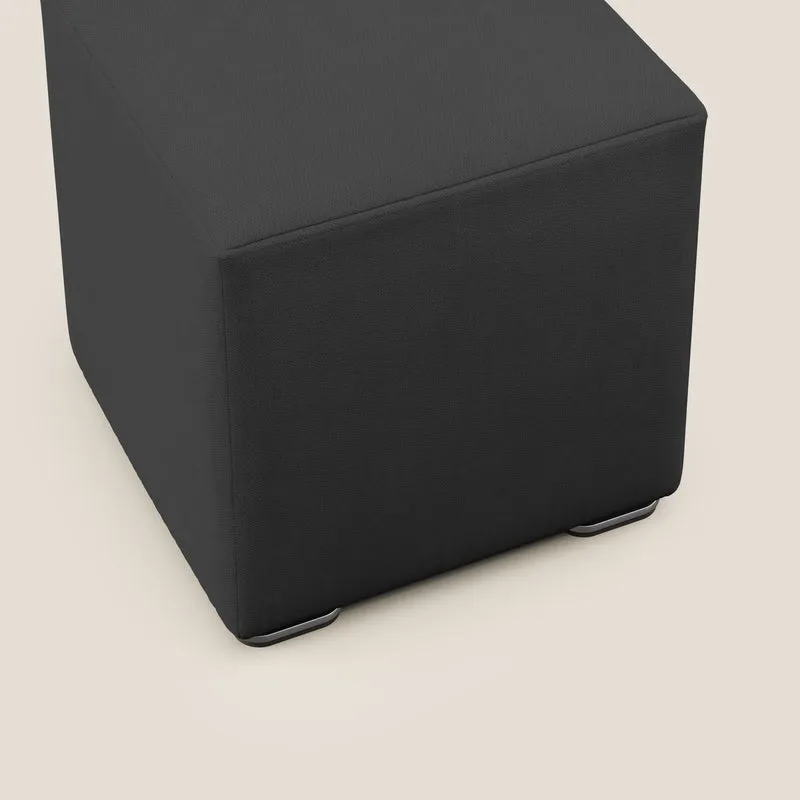 Cube pouf en tissu doux imperméable T02 noir