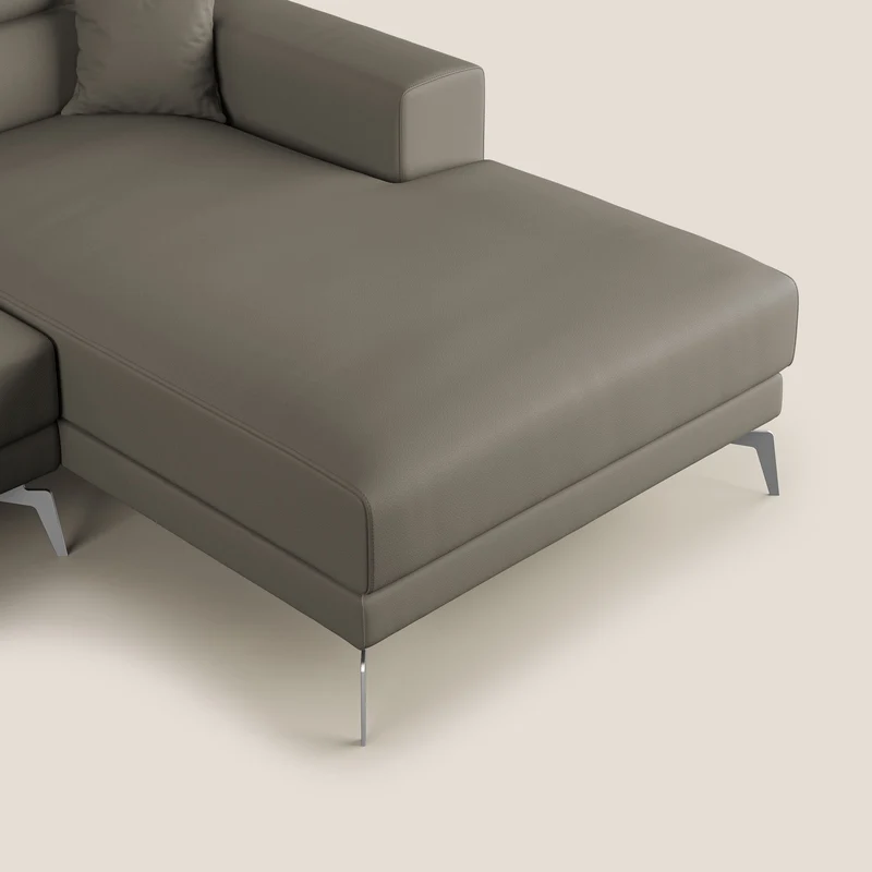 Blade Canapé d'angle moderne avec têtières inclinables en Similicuir T04