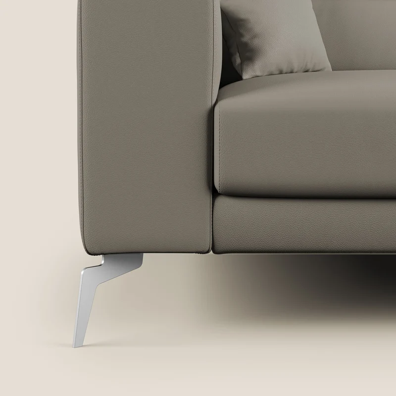 Blade Canapé d'angle moderne avec têtières inclinables en Similicuir T04