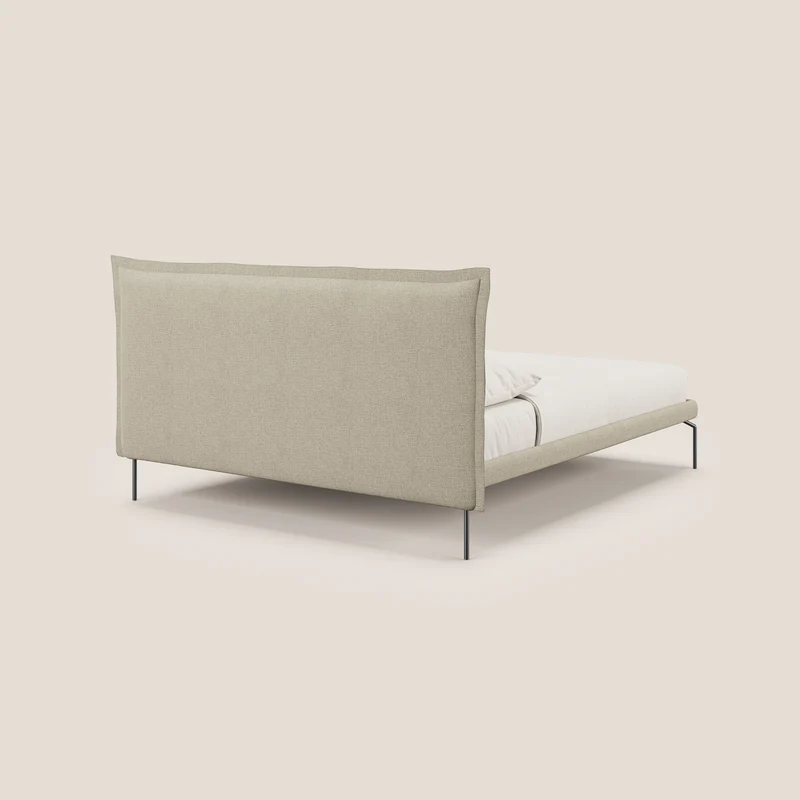 Eric lit rembourré au design minimaliste en tissu imperméable T14 beige