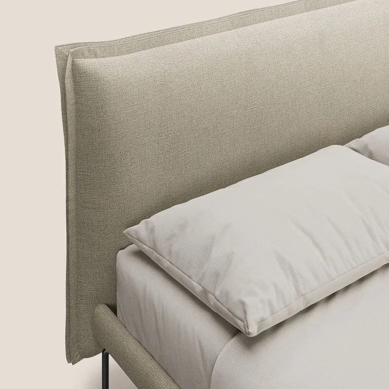 Eric lit rembourré au design minimaliste en tissu imperméable T14 beige