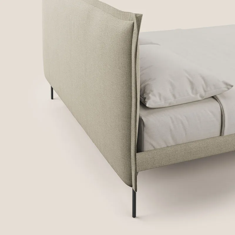 Eric lit rembourré au design minimaliste en tissu imperméable T14 beige