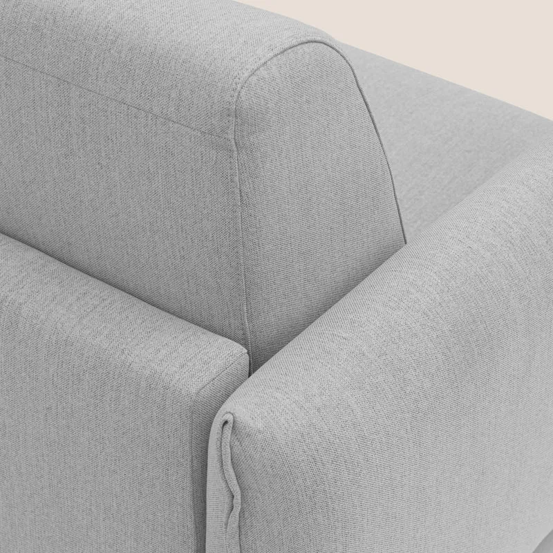 Scarlet canapé convertible en tissu mixte coton imperméable T19 gris